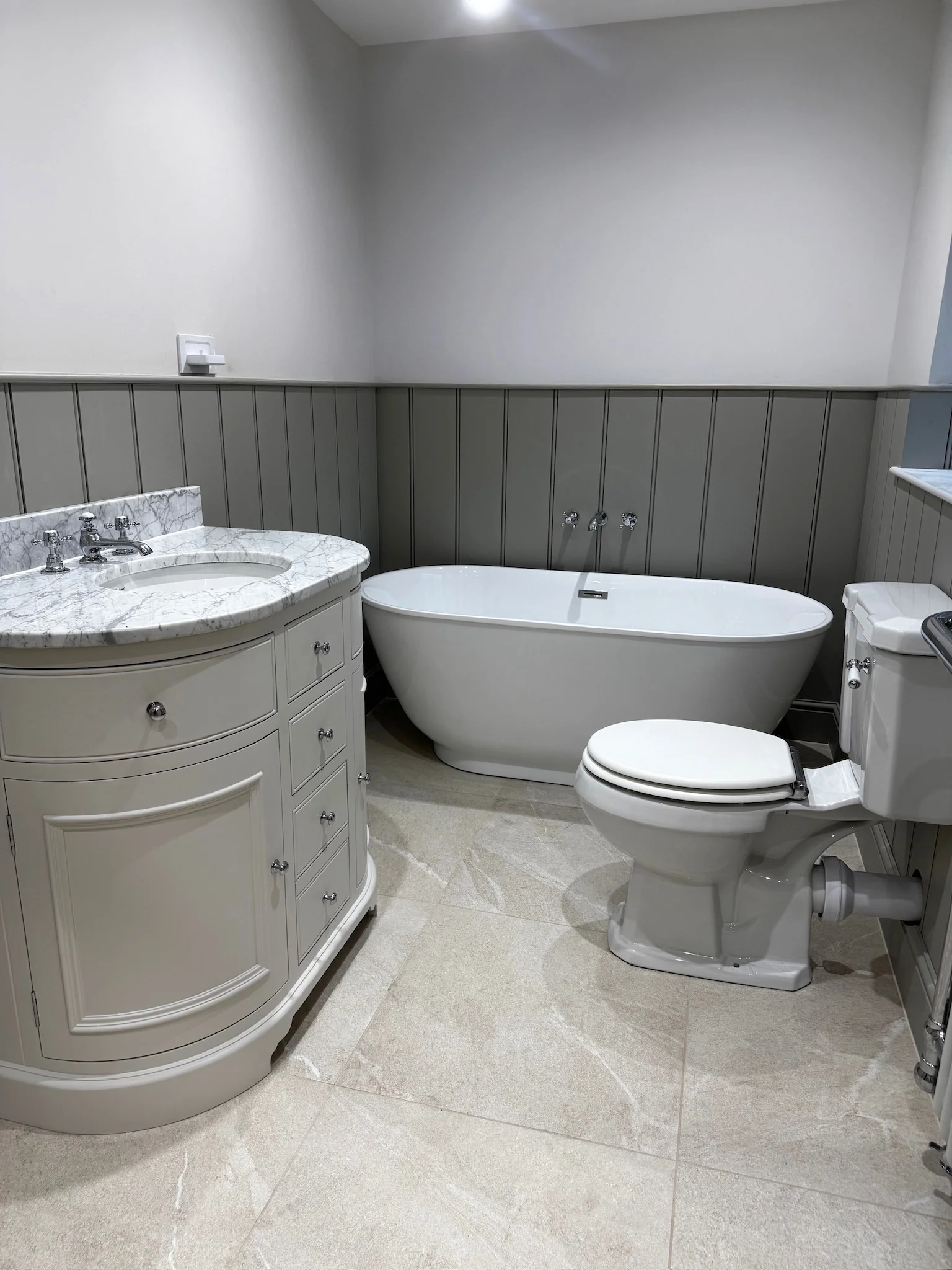 Completed bathroom renovation
