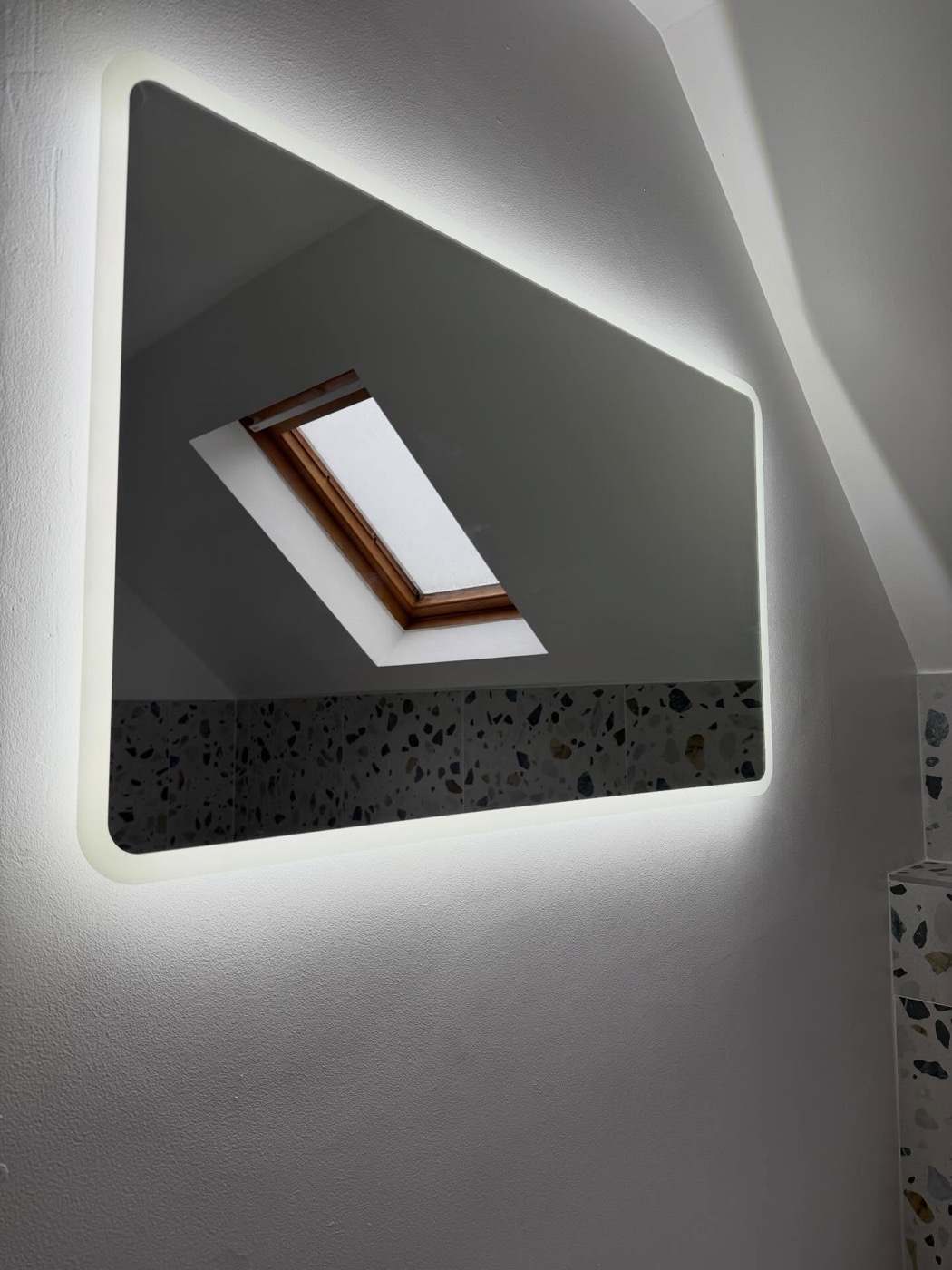 Bathroom mirror and lighting detail JLP Plumbing