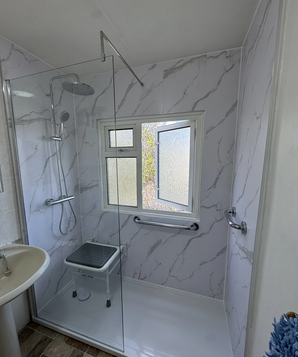 Accessible Walk-In Shower project by JLP Plumbing